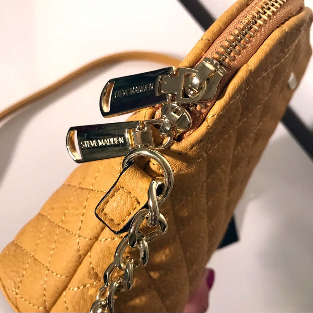 STEVE MADDEN Mustard BMarilyn Quilt Crossbody 🍯👜 - Picture 3 of 8